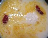 A picture of step 3 of Urad kadhi with rice.