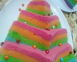 Foto langkah ke 8 dari resep Steamed Rainbow Cake Ny Liem.