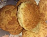 A picture of step 4 of Pooris #jikonichallenge.