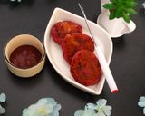 A picture of step 7 of Beetroot Tikki.