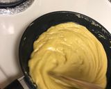 A picture of step 4 of Ghee Mysore pak.