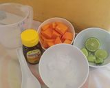 Foto langkah ke 1 dari resep Jus Pepaya Nipis.