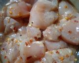 A picture of step 1 of Kung pao Chicken.
