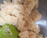 A picture of step 2 of Coconut Ladoo.
