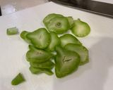 A picture of step 1 of Japanese Style Broccoli Stem Side Dish.
