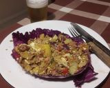 Foto del paso 7 de la receta: Tarta de verduras, carne y queso. (Base de Repollo)