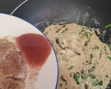 Foto del paso 5 de la receta: Solomillo de ternera al horno en salsa cremosa de champiñón y pasta