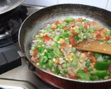 A picture of step 3 of Mexican rice.