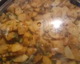 A picture of step 5 of Aloo ki katlian (aloo Bhujia).