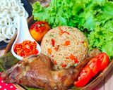 Foto langkah ke 6 dari resep Garlic Butter Rice Cooker.