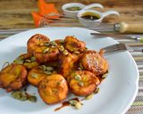 Foto del paso 2 de la receta: Buñuelos de calabaza y pollo con miel de caña