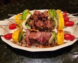 A picture of step 8 of Teriyaki Orange-Glazed Beef Kabobs.