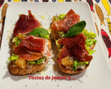 Foto del paso 6 de la receta: Tostas de jamón y más cositas 😋