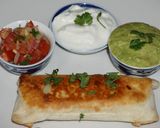 A picture of step 5 of Albacore Pea Chimichanga Salad.