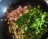 A picture of step 1 of Methi Sag.