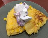 รูปขั้นตอนการทำที่ 10 ของ แพนเค้กข้าวโพด🥞🌽on topบลูเบอร์รี่ซันเดย์🍨