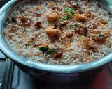 A picture of step 12 of Prawn Dum Biryani.