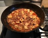 A picture of step 8 of Mapo tofu.