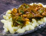 A picture of step 5 of Tikka Macaroni.