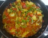 A picture of step 2 of Aloo capsicum.