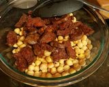 A picture of step 5 of Chorizo Braised Chicken Thighs with Chickpeas.