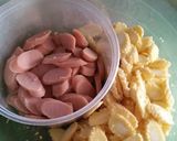 Foto langkah ke 1 dari resep Tumis (kuah) baby corn sosis dan tauge.