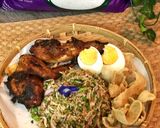 Gambar langkah 5 resipi Pes Nasi Ulam.