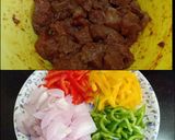 A picture of step 1 of Chicken Schezwan Fried Rice.