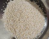 A picture of step 1 of Rajgira halwa.