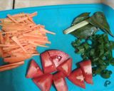 Foto langkah ke 6 dari resep Mie Tektek Sehat (mie bayam homemade).