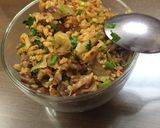 Hình bước làm 3 của món Cơm rang, kim chi thịt bò