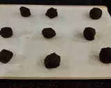 A picture of step 10 of Chocolate Cookies with a White Chocolate Truffle Filled Center.
