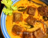 A picture of step 12 of Indrahar ki Kadhi (Madhya Pradesh Cuisine in a Fusion style).