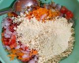 A picture of step 4 of Neutricious beetroot chilla.