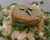 Foto del paso 6 de la receta Hamburguesa de garbanzos y espinacas enriquecida con agua de mar