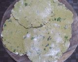A picture of step 2 of Bajra methi poori.