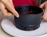 A picture of step 8 of Chocolate biscuit cake.