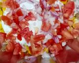 A picture of step 2 of Corn chaat.