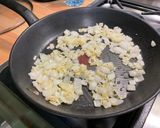 A picture of step 6 of Endive Gratin with Red Bell Peppers, Ham, Honey, and Curry.