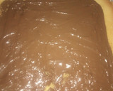 A picture of step 6 of Nutella log cake.