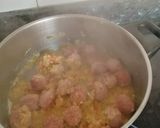 A picture of step 4 of Braised Meatballs.