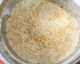 A picture of step 3 of Moong Dal Halwa.