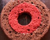 A picture of step 15 of Chocolate and red velvet checker board cake.