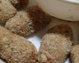 A picture of step 1 of Kachay qeemay ke kabab.