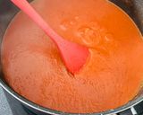 A picture of step 5 of Sopa Azteca (without chicken).
