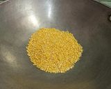 A picture of step 1 of Beet moong cruncy ball.