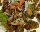 A picture of step 1 of Leftover Kothimbir Vadi Chaat.