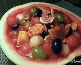 Foto del paso 19 de la receta Sandia rellena de frutas, en salsa de confituras