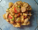 Foto langkah ke 6 dari resep Oseng Kikil Bakso pete.