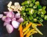 Foto langkah ke 4 dari resep Oseng Tempe Teri Cabe Hijau.